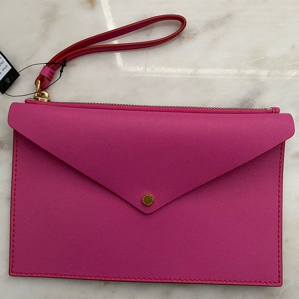 Marc Jacobs Saffiano Leather Envelope Wristlet